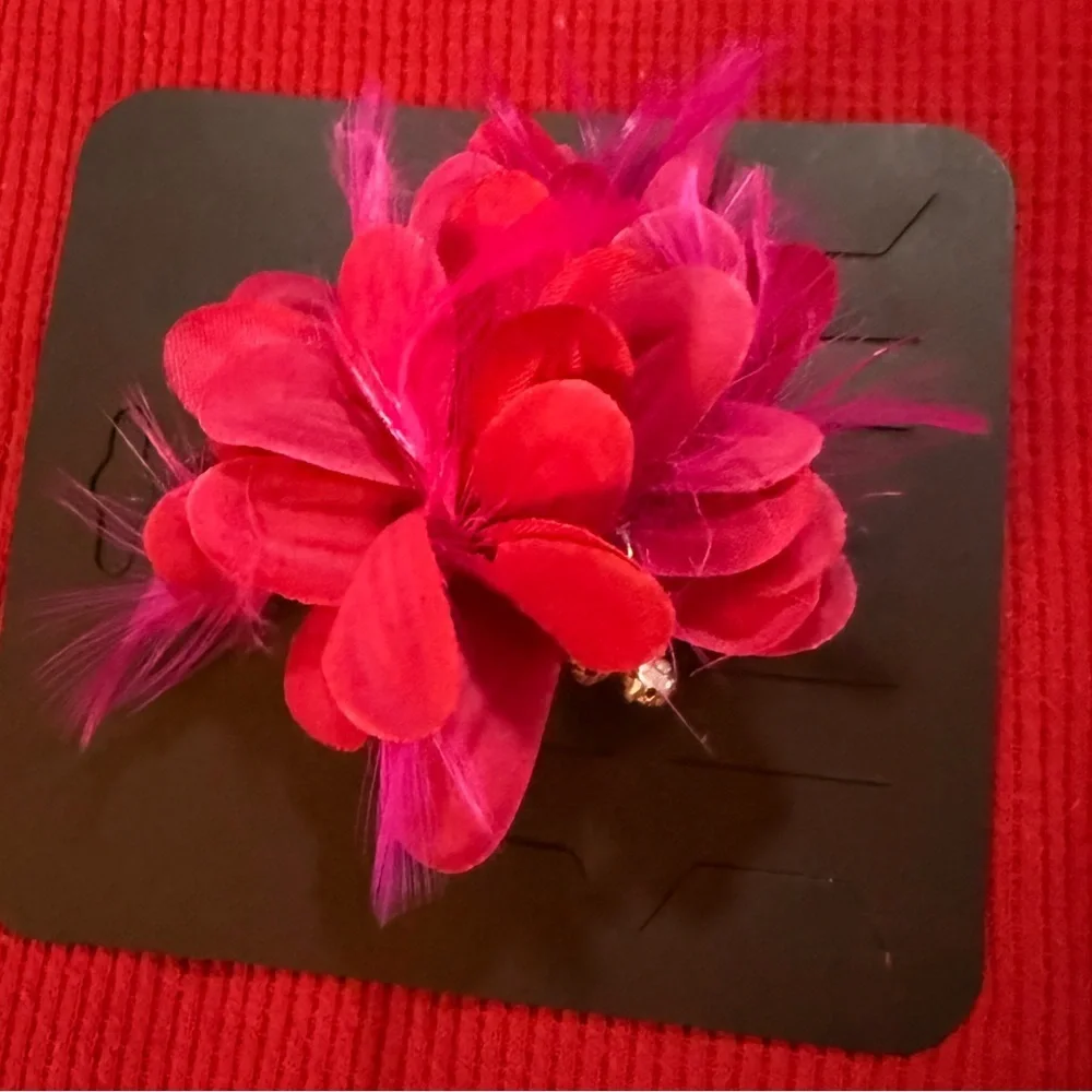 Pink Floral Hair Clip